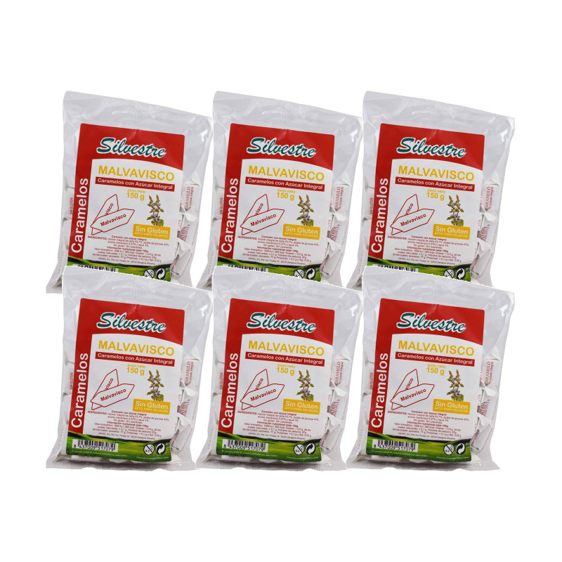 Silvestre Caramelos Integrales de Malvavisco 150 g - Pack de 6 bolsas (900 g)