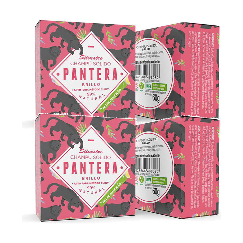 Silvestre Champú Sólido Pantera 60 g - Pack de 2 pastillas (120 g)