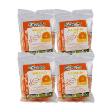 Silvestre Caramelos sin Azúcar de Naranja 70 g - Pack de 4 bolsas (280 g)
