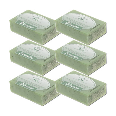 Silvestre Jabón Natural de Aloe Vera y Té Verde en pastilla 100 g - Pack de 6 pastillas (600 g) - 2