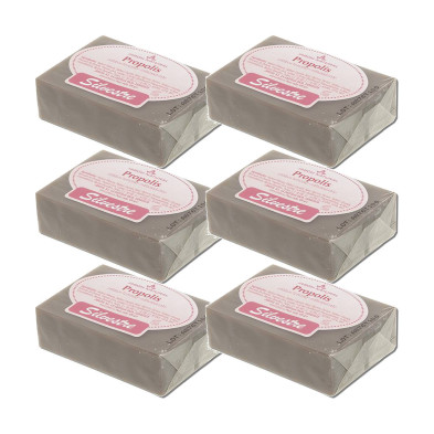 Silvestre Jabón Natural de Propóleo en pastilla 100 g - Pack de 6 pastillas (600 g)