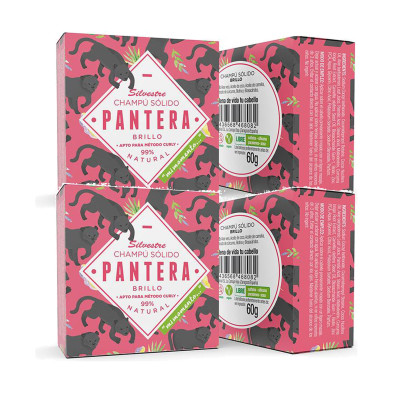 Silvestre Champú Sólido Pantera 60 g - Pack de 2 pastillas (120 g)