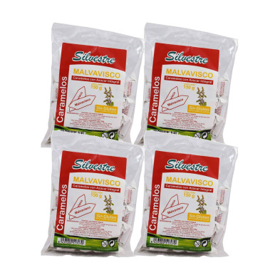 Silvestre Caramelos Integrales de Malvavisco 150 g - Pack de 4 bolsas (600 g)