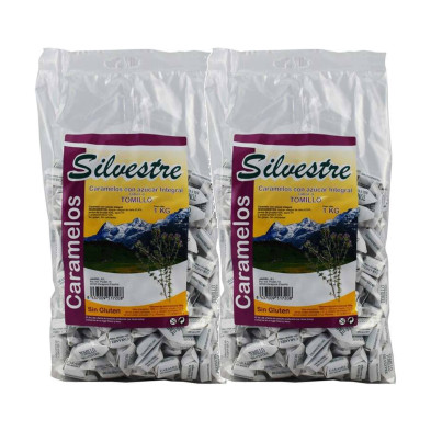Silvestre Caramelos Integrales de Tomillo 1 kg - Pack de 2 bolsas (2 kg)