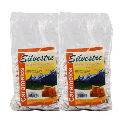 Silvestre Caramelos Integrales de Miel 1 kg - Pack de 2 bolsas (2 kg)