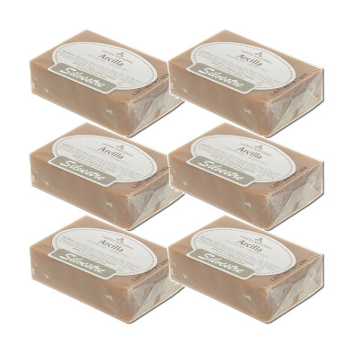 Silvestre Jabón Natural de Arcilla en pastilla 100 g - Pack de 6 pastillas (600 g) - 3