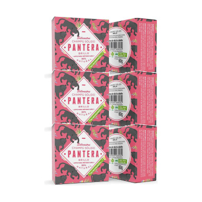 Silvestre Champú Sólido Pantera 60 g - Pack de 3 pastillas (180 g)