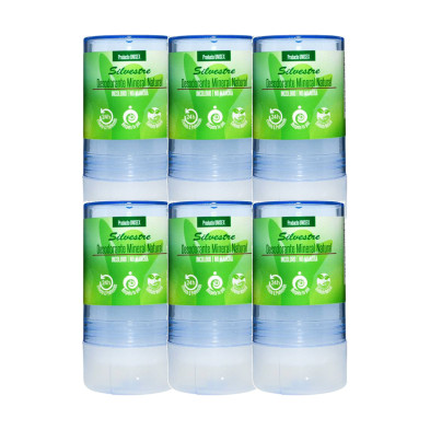 Silvestre Desodorante Mineral de piedra de alumbre en barra 90 g - Pack de 6 barras (540 g)