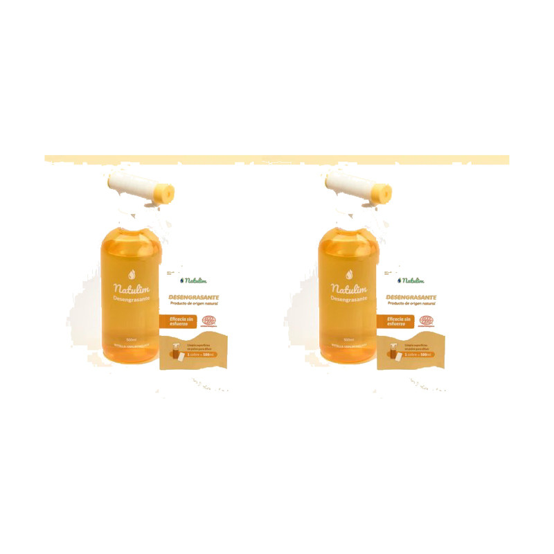 Natulim Desengrasante Polvo + Botella Spray 2 Sobres - Pack de 2 unidades