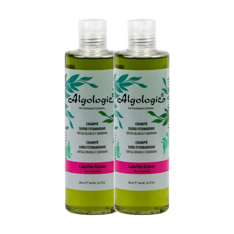 Algologie Champú para Cabello Graso 300 ml - Pack de 2 botes (600 ml en total)