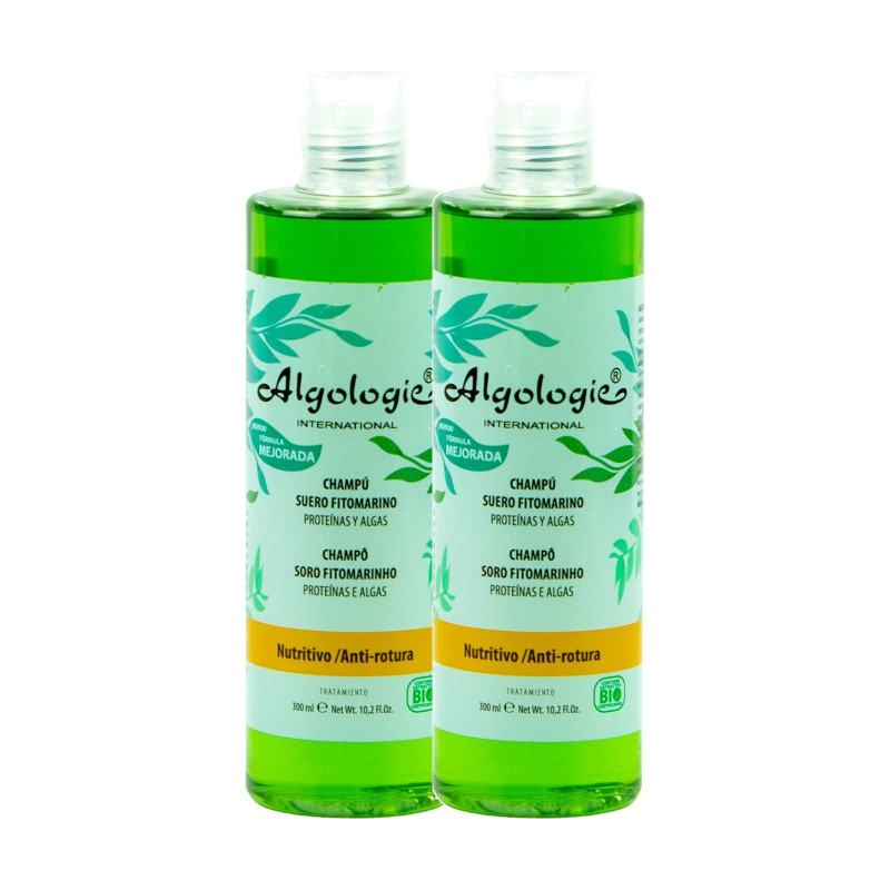 Algologie Champú de Proteínas Reforzante y Nutritivo 300 ml - Pack de 2 botes (600 ml en total)