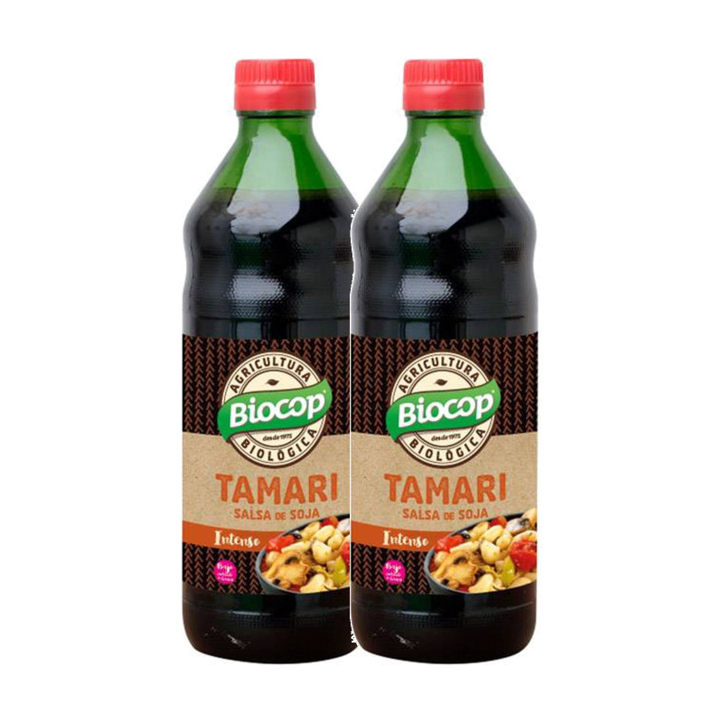 Biocop Salsa de Soja Tamari Bio 500 ml - Pack de 2 botellas (1 l en total)