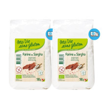 Ma Vie Sans Gluten Harina de Sorgo sin Gluten Bio 500 g - Pack de 2 bolsas (1 kg en total)
