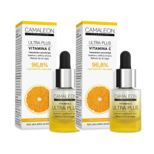 Camaleón Concentrado Vitamina C Ultra Plus, sérum facial 15 ml - Pack de 2 frascos (30 ml en total)