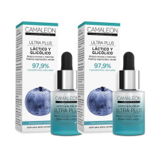 Camaleón Concentrado Glicólico Ultra Plus, sérum facial 15 ml - Pack de 2 frascos (30 ml en total)
