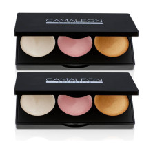 Camaleón Paleta de 3 Iluminadores en crema - Pack de 2 estuches