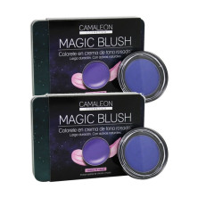 Camaleón Magic Blush Colorete en Barra, azul que vira a rosa suave - Pack de 2 barras