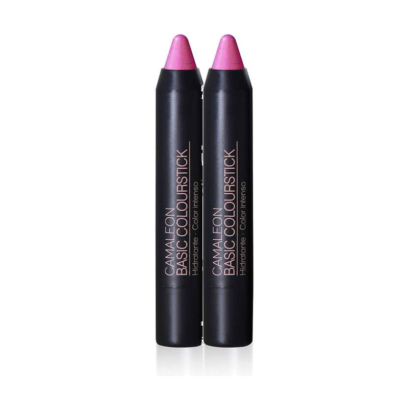 Camaleón Barra de Labios Basic Colour Metálico Morado - Pack de 2 barras