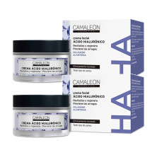 Camaleón Crema Facial con Ácido Hialurónico, Colágeno y Granada - Pack de 2 tarros