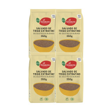 El Granero Integral Salvado de Trigo Extrafino Bio 350 g - Pack de 4 bolsas (1,4 kg en total)