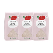 El Granero Integral Harina de Avena Integral Bio 1 kg - Pack de 3 bolsas (3 kg en total)