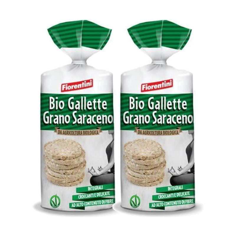 Fiorentini Tortitas de Trigo Sarraceno Bio 100 g - Pack de 2 paquetes (200 g en total)