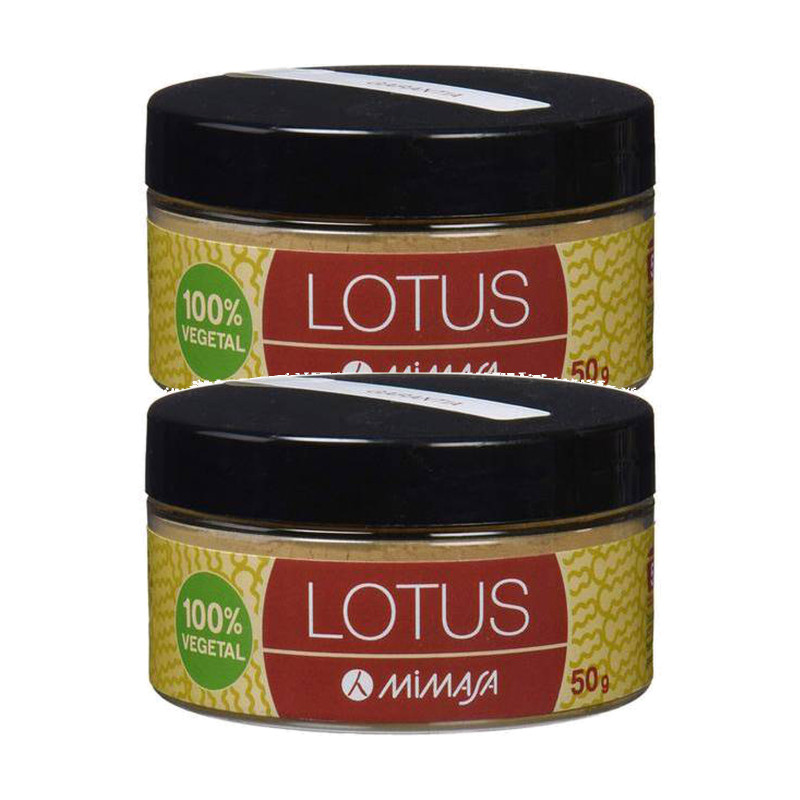 Mimasa Lotus, raíz de loto en polvo 50 g - Pack de 2 botes (100 g en total)