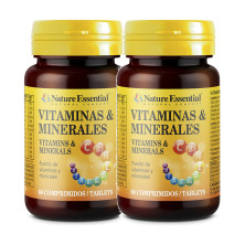Nature Essential Vitaminas + Minerales + Hierro 60 comprimidos - Pack de 2 botes