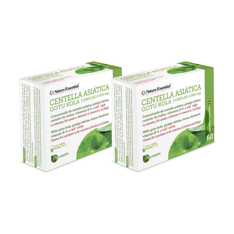 Nature Essential Centella Asiática Complex 2500 mg 60 comprimidos - Pack de 2 botes