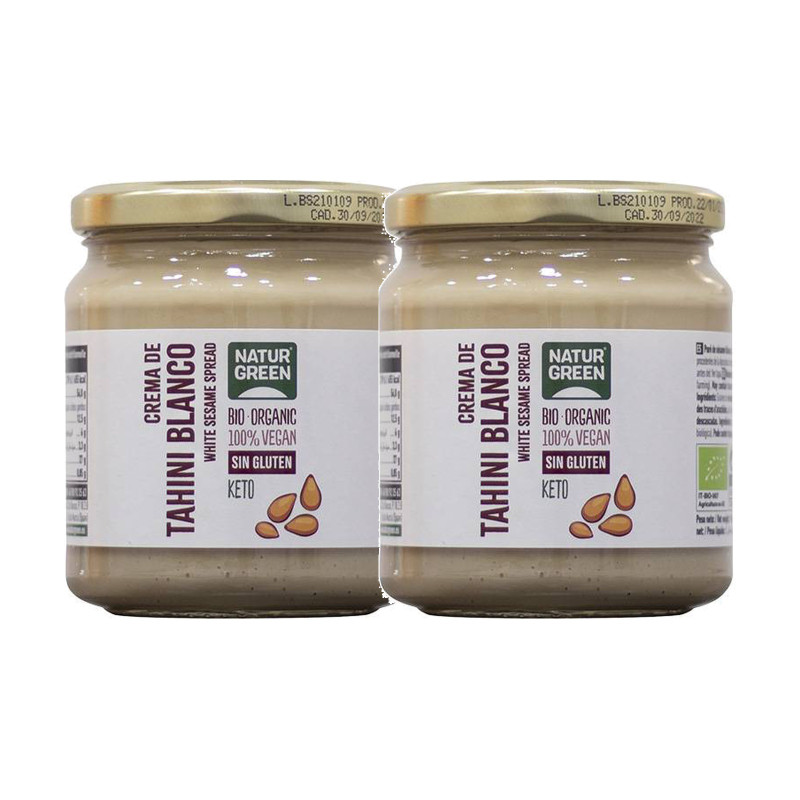 Naturgreen Tahín Crema de Sésamo Bio 300 g - Pack de 2 tarros (600 g en total)