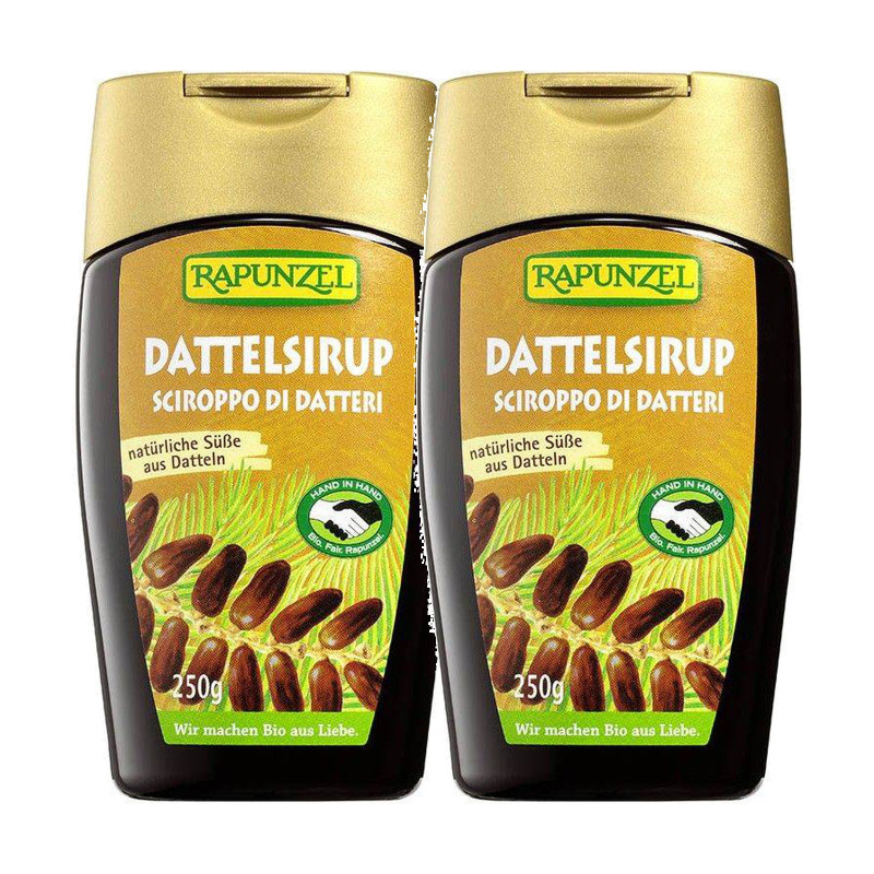 Rapunzel Sirope de Dátil 250 g - Pack de 2 botes (500 g en total)