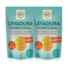 Sol Natural Levadura Nutricional con Vitamina B12 Bio 150 g - Pack de 2 botes (300 g en total)