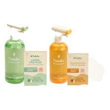 Kit Sprays: Limpiacristales + Desengrasante, botellas reutilizables - Natulim