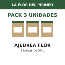 La Flor del Pirineo Ajedrea flor 50 g - Pack de 3 bolsas (150 g en total)