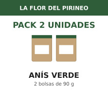 La Flor del Pirineo Anís verde 90 g - Pack de 2 bolsas (180 g en total)