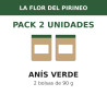 La Flor del Pirineo Anís verde 90 g - Pack de 2 bolsas (180 g en total)