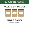 La Flor del Pirineo Cardo santo 40 g - Pack de 3 bolsas (120 g en total)