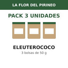 La Flor del Pirineo Eleuterococo 50 g - Pack de 3 bolsas (150 g en total)