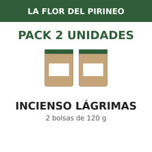 La Flor del Pirineo Incienso lágrimas 120 g - Pack de 2 bolsas (240 g en total)