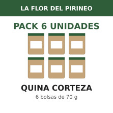 La Flor del Pirineo Quina corteza 70 g - Pack de 6 bolsas (420 g en total)
