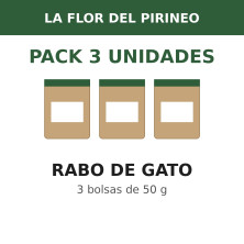 La Flor del Pirineo Rabo de gato 50 g - Pack de 3 bolsas (150 g en total)