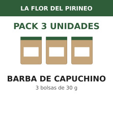 La Flor del Pirineo Barba de capuchino 30 g - Pack de 3 bolsas (90 g en total)