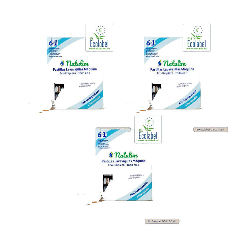 Natulim Lavavajillas Neutra Caja 30 Pastillas - Pack de 3 unidades