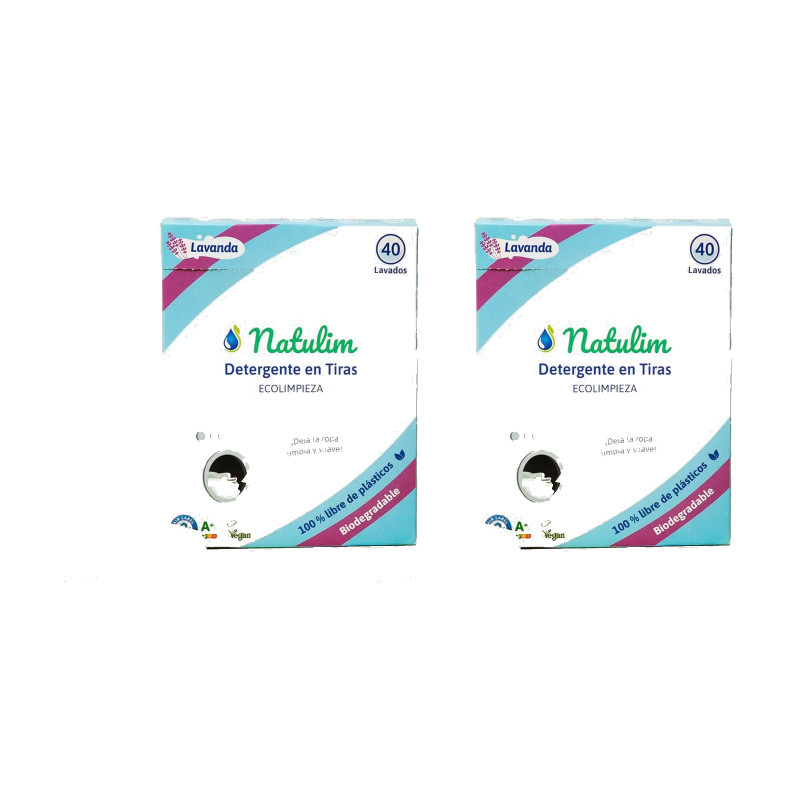 Natulim Detergente En Tiras Lavanda Caja 40 Lavados - Pack de 2 unidades