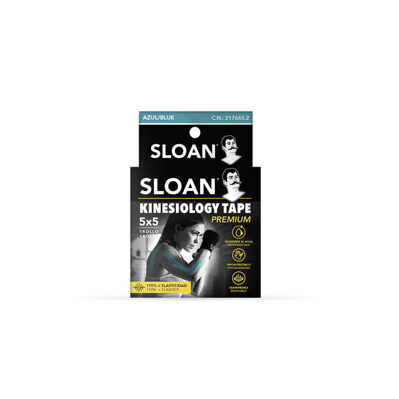 Kinesiology tape 5 m x 5 cm azul Sloan