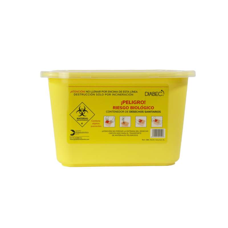 Contenedor de residuos sanitarios 2 L Diabec