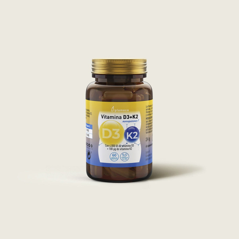 Vitamina D3 + K2 60 Cápsulas - Plameca