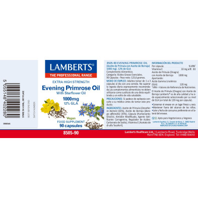 Aceite De Prímula+Borraja 90 Cápsulas - Lamberts