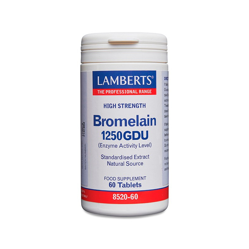 Bromelina 1250 Gdu 60 Tabletas - Lamberts