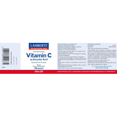 Ácido Ascorbico 250g - Lamberts